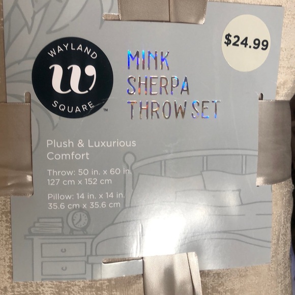 🎁 ❤️Cozy Mink plush Sherpa throw set with pillow - Picture 4 of 5